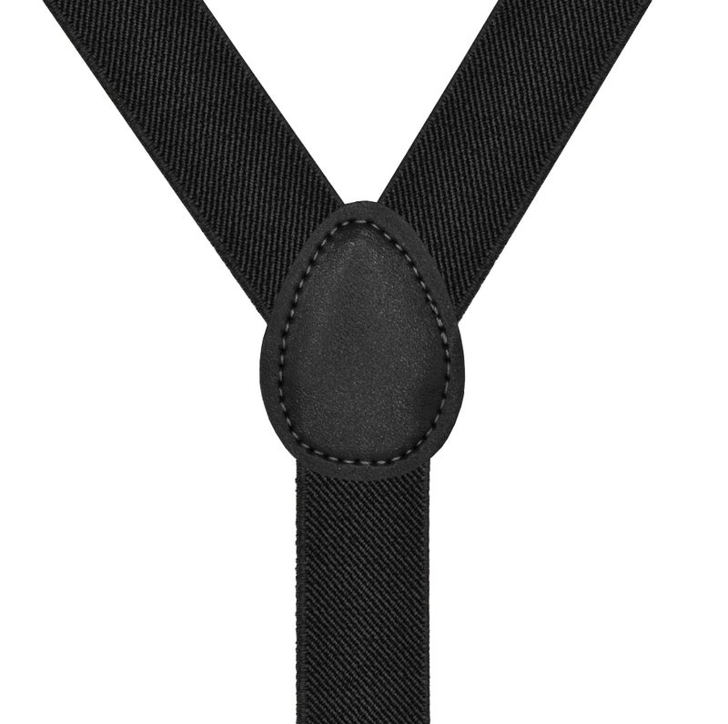 trilece Black Suspenders for Boys Kids Girls and Toddlers Baby - Adjustable Elastic 1 inch Wide Y Shape Suspender Strong Clips (6 Years to 5 Feet Tall, Black) - Image 4